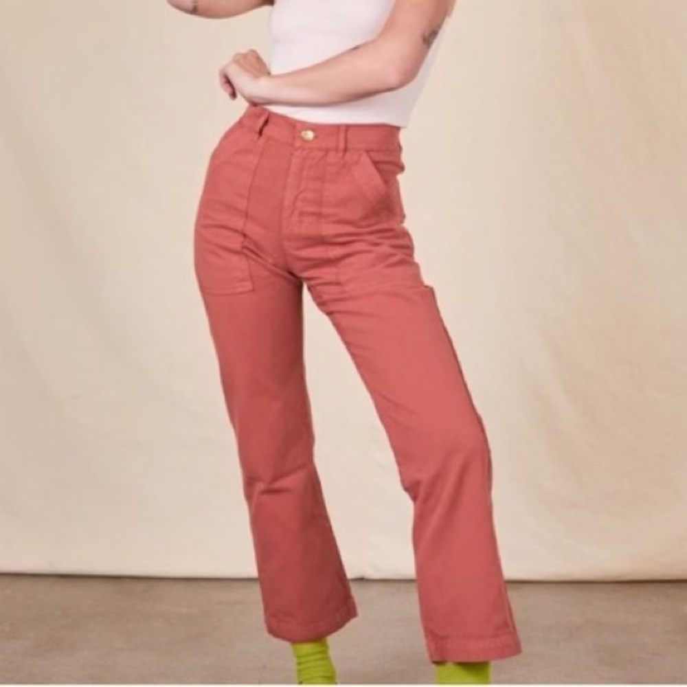 Big Bud Press Work Pants in Clay Red SMALL PETITE